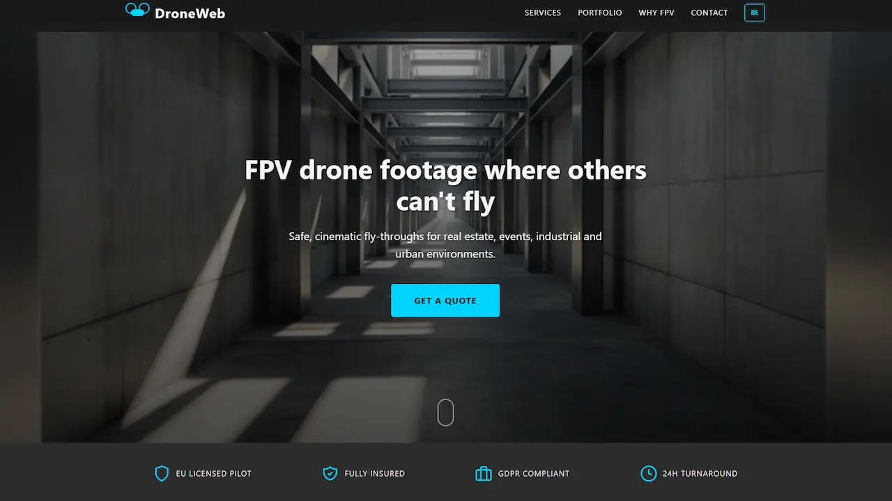 DroneWeb.be website preview